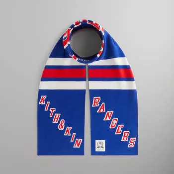 Шарф Kith for the New York Rangers New York Knitted Scarf, цвет Cyclone