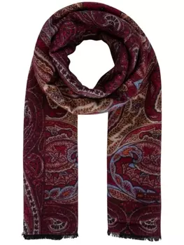 Шарф Kiton с узором пейсли, красный