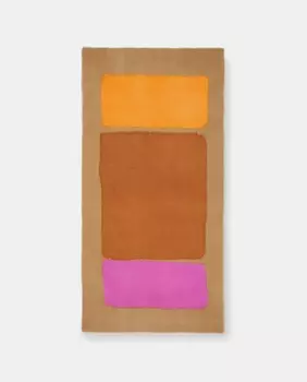 Шарф колор-блок коричневого, горчичного и розового цветов Codello, мультиколор