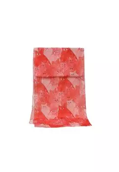 Шарф кот ZEBRO, красный