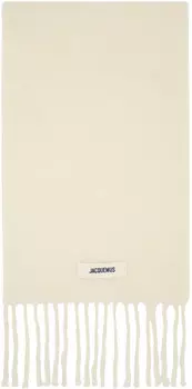 Шарф «L'echarpe Carro» цвета «Off-White» JACQUEMUS, кремовый