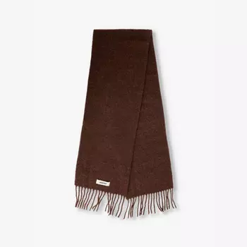 Шарф L'Echarpe carro из шерстяной смеси с бахромой Jacquemus, коричневый
