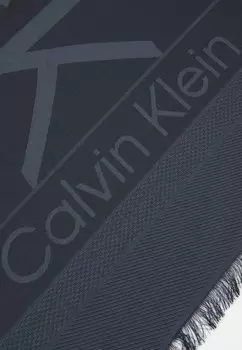 Шарф LARGE MONOGRAM SCARF Calvin Klein, черный