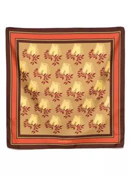 Шарф Le Foulard Soie Polo Drle De Monsieur, коричневый