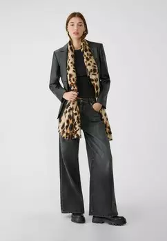 Шарф LEOPARD Stradivarius, черный