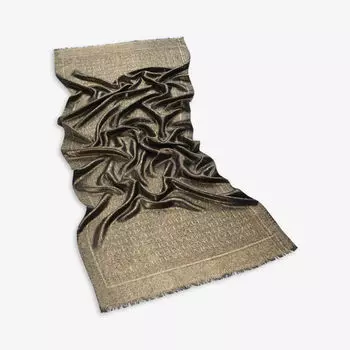 Шарф lettere maxi из смесовой шерсти и шелка с логотипом Bvlgari, желтый