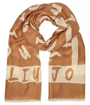Шарф Liu Jo с принтом, коричневый