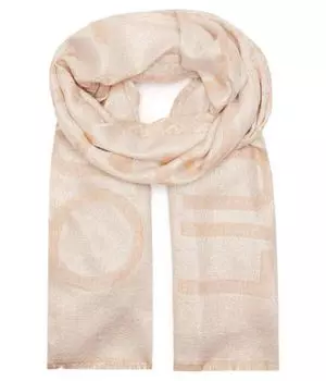 Шарф Liu Jo с принтом логотипа, бежевый