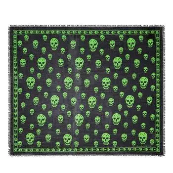 Шарф logo printed scarf black light Alexander Mcqueen, черный