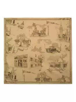 Шарф London Landmarks BURBERRY, нейтральный