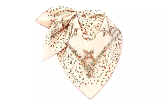 Шарф Louis Vuitton шелковый, бежевый