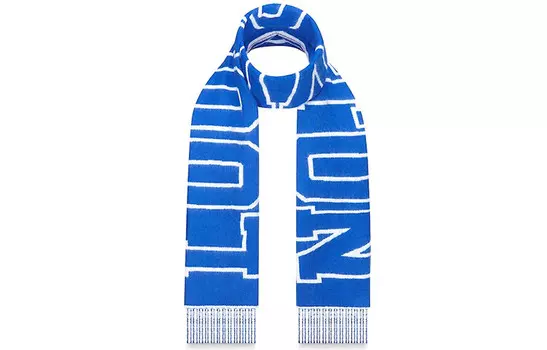 Шарф Louis Vuitton, синий / белый