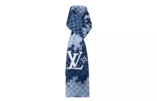Шарф Louis Vuitton трикотажный, синий