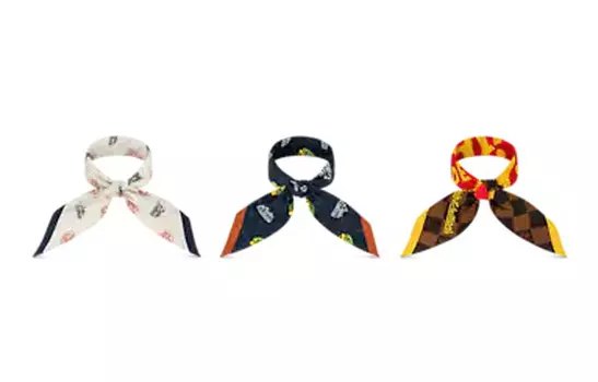 Шарф Louis Vuitton Unisex x Nigo, белый / красный