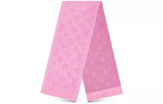 Шарф Louis Vuitton вязаный, розовый