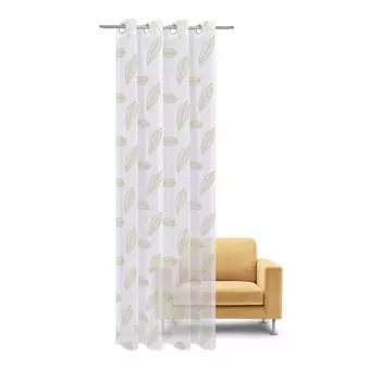 Шарф-люверс Gerster с вышивкой Ш = 140 x В = 235 смПрозрачный We Leaves мятно-зеленый