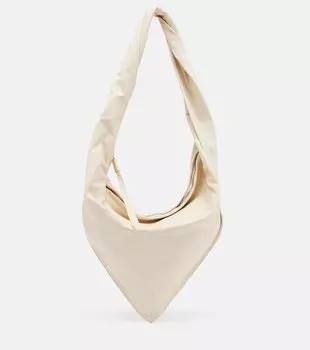 Шарф Маленькая кожаная сумка через плечо Lemaire, белый