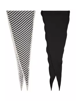 Шарф MANGO Scarf, черный/белый