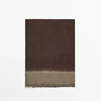 Шарф Massimo Dutti Contrast, коричневый