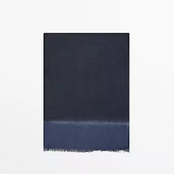 Шарф Massimo Dutti Contrast, синий