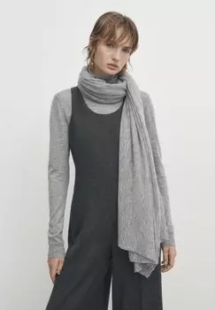 Шарф Massimo Dutti, светло-серый