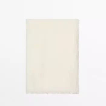 Шарф Massimo Dutti Wool, кремовый