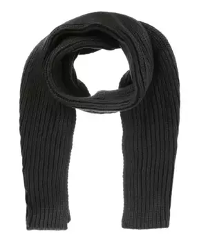 Шарф массивной вязки в рубчик Ugg, черный