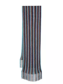 Шарф Missoni с узором «зигзаг», синий