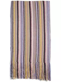 Шарф Missoni зигзагообразной вязки, синий