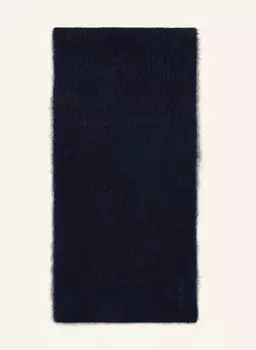 Шарф ммлора с альпакой MOS MOSH, темно-синий