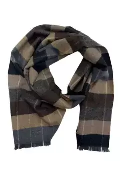Шарф MONTI, клетчатый дизайн, коричневый