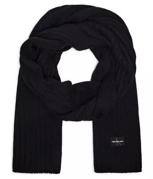 Шарф мужской Calvin Klein Jeans с логотипом, черный