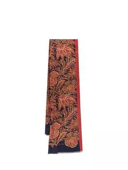 Шарф мужской Etro Decor, оранжевый / черный