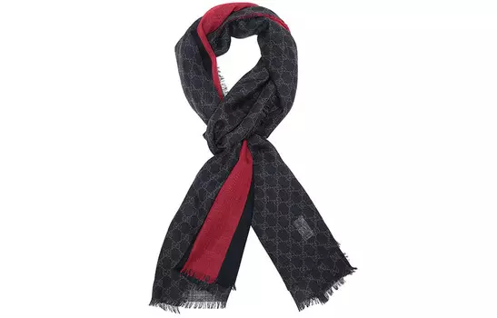Шарф мужской Gucci, черный / красный / синий