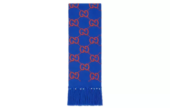 Шарф мужской Gucci, синий / розовый