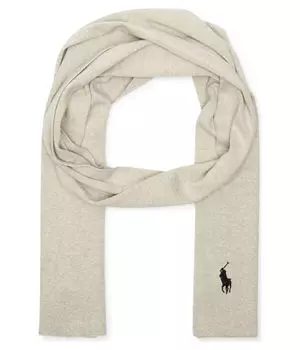 Шарф мужской Polo Ralph Lauren с логотипом бренда, экрю