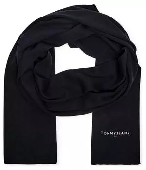 Шарф мужской Tommy Jeans хлопковый, черный