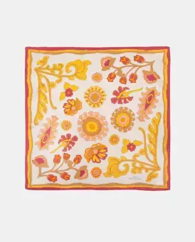 Шарф Naulover в синем тоне с принтом, зеленый