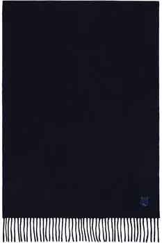 Шарф Navy Bold Fox Head Scarf Maison Kitsun