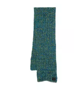 Шарф объемной вязки синего цвета в рубчик. Paul Smith, синий