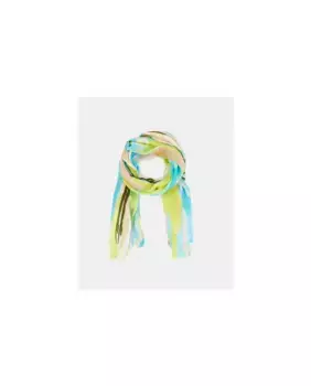 Шарф Oceans Diary из вискозы с акварельным принтом Abbacino, зеленый
