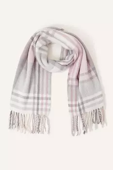 Шарф-Одеяло в пастельную клетку Accessorize, белый