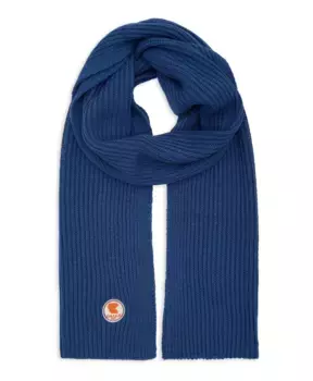 Шарф однотонный в рубчик Gallo, синий