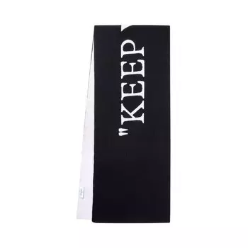 Шарф Off-White Keep Warm Scarf, черный/белый