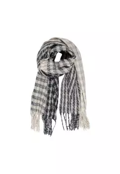 Шарф ONLY клетчатый, серый