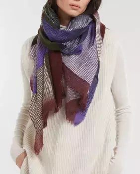 Шарф Optique из хлопка Mapoesie, фиолетовый