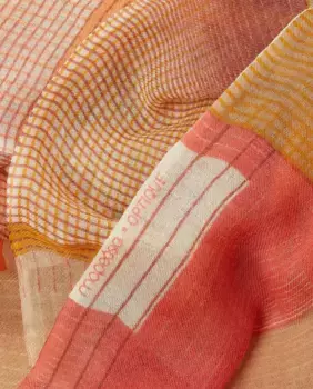 Шарф Optique из хлопка Mapoesie, оранжевый