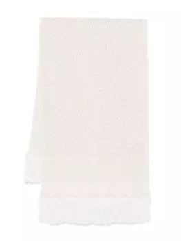 Шарф открытой вязки, украшенный пайетками ERMANNO FIRENZE, нейтральный цвет