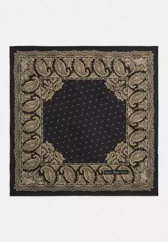 Шарф PAISLEY SILK TWILL SQUARE SCARF Ralph Lauren, черный