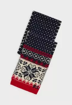 Шарф PATTERNED WOOL BLEND SCARF Polo Ralph Lauren, темно-синий